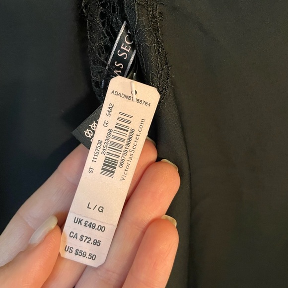 Victoria's Secret Elegant Black Nighty with Lace Size Large - Picture 2 of 6